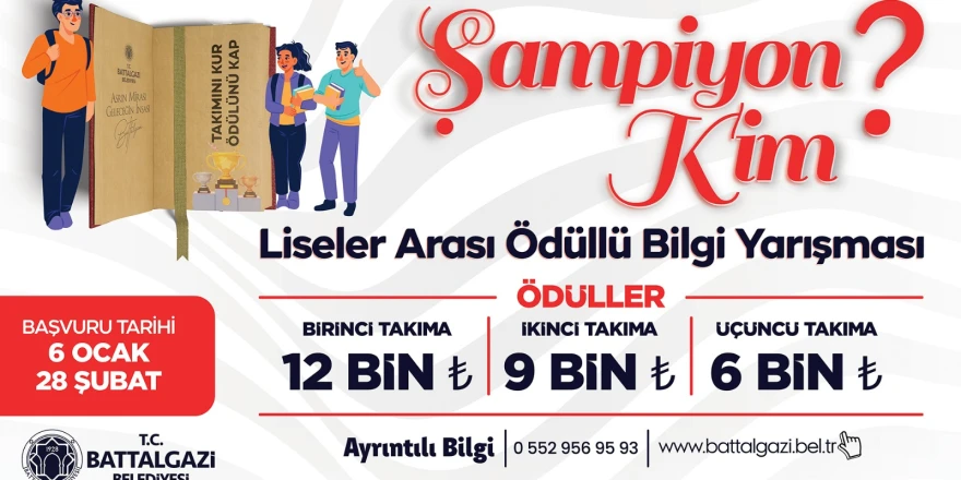 Battalgazi Belediyesi’nden Liseler Arası Bilgi Yarışması