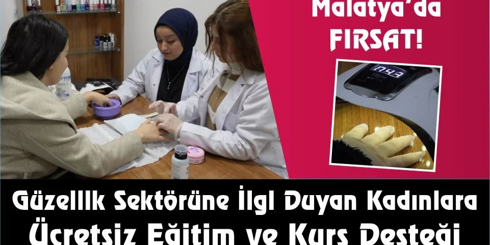 Malatya Büyükşehir Belediyesi Kernek Vahap Küçük Külliyesi’nde kadınlara mesleki yeterliliklerini artırma fırsatı sunuyor.