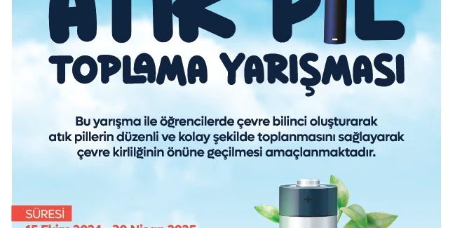 Yeşilyurt Belediyesi’nden ‘Okullararası Atık Pil Toplama’ Yarışması