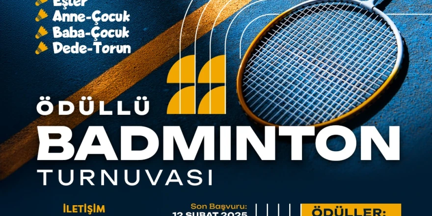 Yeşilyurt Belediyesi, Ödüllü ‘Aileler Arası Badminton Turnuvası’ Düzenliyor